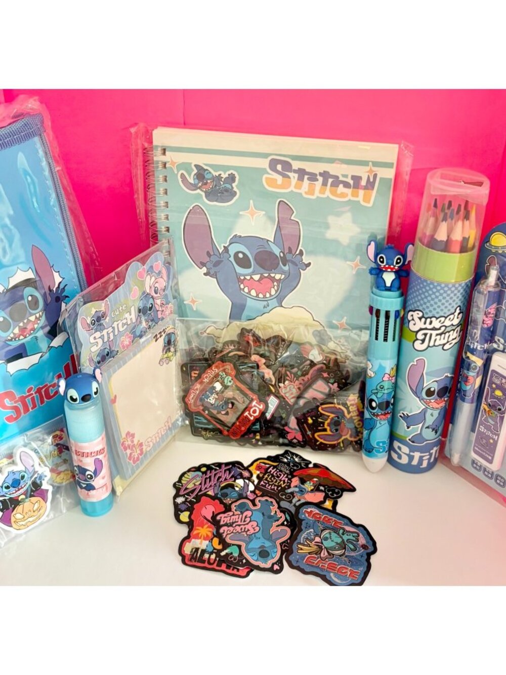 Stitch Deluxe Stationery & School Supply Gift Bundle + 50 Stickers
